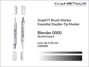 Marker pędzelkowy alkoholowy Graph'it Brush Marker, kolor: Blender 0000