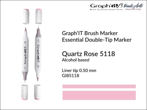 Marker pędzelkowy alkoholowy Graph'it Brush Marker, kolor: Quartz Rose 5118