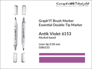 Marker pędzelkowy alkoholowy Graph'it Brush Marker, kolor: Antik Violet 6155