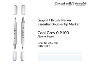 Marker pędzelkowy alkoholowy Graph'it Brush Marker, kolor: Cool Grey 0