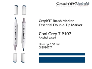 Marker pędzelkowy alkoholowy Graph'it Brush Marker, kolor: Cool Grey 7