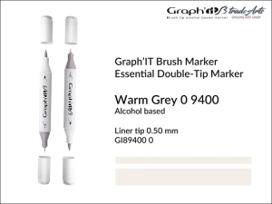 Marker pędzelkowy alkoholowy Graph'it Brush Marker, kolor: Warm Grey 0