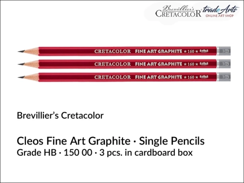 Cretacolor Cleos Fine Art Graphite HB, ołówki Cleos HB zestaw 3 szt., Cleos Art Graphite komplet 3 ołówków twardość HB, Cretacolor Cleos zestaw 3 ołówków HB, ołówki Cleos HB, ołówki grafitowe Cleos HB, ołówek grafitowy, rysunek, Cretacolor,