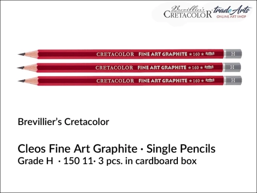 Cretacolor Cleos Fine Art Graphite H, ołówki Cleos H zestaw 3 szt., Cleos Art Graphite komplet 3 ołówków twardość H, Cretacolor Cleos zestaw 3 ołówków H, ołówki Cleos H, ołówki grafitowe Cleos H, ołówek grafitowy, rysunek, Cretacolor,