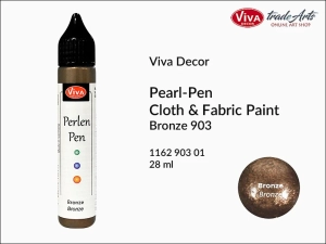 Farba do tkanin w pisaku Perlen-Pen Viva Decor, kolor: Bronze 903, aplikator 28 ml