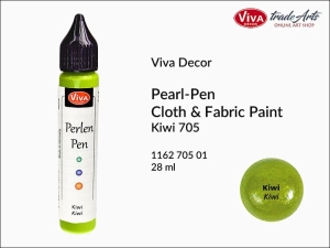Farba do tkanin w pisaku Perlen-Pen Viva Decor, kolor: Kiwi 705, aplikator 28 ml