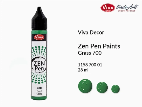 Zen Pen Paints Viva Decor Grass 700,  Zen Pen aplikator kulistych perełek Grass 700 Viva Decor, aplikator Zen Pen  28 ml Viva Decor, ozdabianie Zen Pen Grass 700 Viva Decor, zdobienie, Zen Pen aplikator punktowy, Viva Decor,