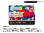 Millford Watercolour Paper Block blok akwarelowy, Cold Pressed White, 300 gsm, 20 ark. rozmiar: 23 x 31 cm