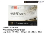 Saunders Waterford Watercolour Paper Block blok akwarelowy, Hot Pressed White, 300 gsm, 20 ark. rozmiar: 23 x 31 cm 