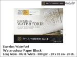 Saunders Waterford Watercolour Paper Block blok akwarelowy, Rough Grain High White, 300 gsm, 20 ark. rozmiar: 23 x 31 cm  
