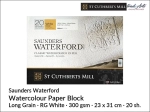 Saunders Waterford Watercolour Paper Block blok akwarelowy, Rough Grain White, 300 gsm, 20 ark. rozmiar: 23 x 31 cm