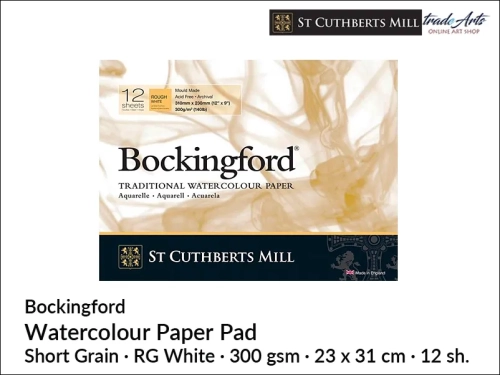 Bockingford Watercolour Pad RG 23x31 cm 12 ark., Bockingford pad akwarelowy RG 23x31 cm 12 ark., pad akwarelowy Bockingford, blok akwarelowy Bockingford, pady akwarelowe, bloki akwarelowe, Bockingford,
