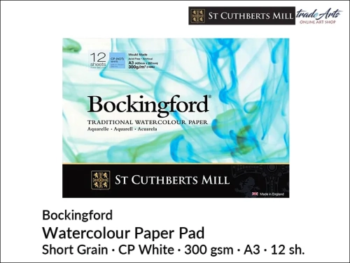 Bockingford Watercolour Pad CP A3 29,7x42 cm 12 ark., Bockingford pad akwarelowy CP A3 12 ark., pad akwarelowy Bockingford, blok akwarelowy Bockingford, pady akwarelowe, bloki akwarelowe, Bockingford,