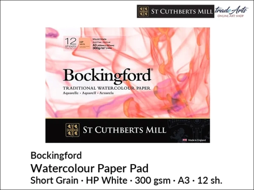 Bockingford Watercolour Pad HP A3 29,7x42 cm 12 ark., Bockingford pad akwarelowy HP A3 12 ark., pad akwarelowy Bockingford, blok akwarelowy Bockingford, pady akwarelowe, bloki akwarelowe, Bockingford,