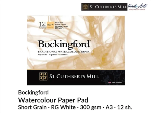 Bockingford Watercolour Pad RG A3 29,7x42 cm 12 ark., Bockingford pad akwarelowy RG A3 12 ark., pad akwarelowy Bockingford, blok akwarelowy Bockingford, pady akwarelowe, bloki akwarelowe, Bockingford,