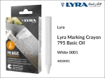 Kreda do znakowania drewna i innych powierzchni Lyra Marking Crayon 795 Basic Oil,  kolor: White 001, opak. 12 szt.