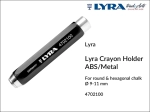 Uchwyt metalowy do kredy Lyra Crayon Holder ABS/Metal, średnica: 9-11 mm