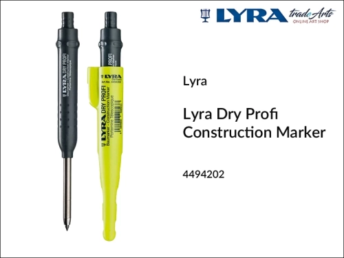 Lyra Dry Profi Construction Marker with sharpener, marker konstrukcyjny z ostrzałką Lyra Dry, Lyra Dry marker budowlany, Lyra Dry ołówek konstrukcyjny z temperówką, Lyra Dry ołówek stolarski, ołówek stolarski, ołówek konstrukcyjny, Lyra Dry,