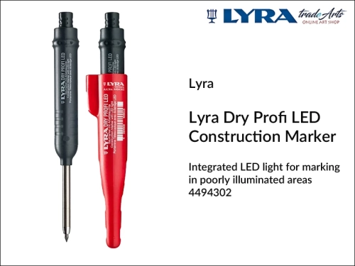 Ołówek konstrukcyjny Lyra Dry Profi LED Marker, marker konstrukcyjny Lyra Dry Profi LED, Lyra Dry Profi LED ołówek budowalny, Lyra Dry Profi LED ołówek konstrukcyjny, Lyra Dry Profi LED ołówek stolarski, ołówek budowlany,  Lyra Dry Profi LED,