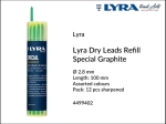 Wkłady grafitowe kolorowe wodoodporne Lyra Dry Leads Refill Special do markera Lyra Dry, opak. 12 grafitów  
