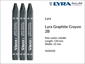 Kreda (kredka) grafitowa Lyra Graphite Crayons, twardość: 2B, opak. 12 szt.