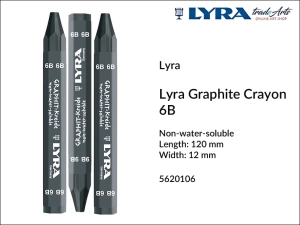 Kreda (kredka) grafitowa Lyra Graphite Crayons, twardość: 6B, opak. 12 szt.