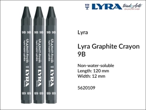 Kreda (kredka)) grafitowa Lyra Graphite Crayons, twardość: 9B, opak. 12 szt.