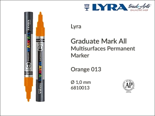 Lyra Graduate Mark All markery wodne do wszystkich powierzchni, markery wodne do wszystkich powierzchni Lyra Graduate Mark All, Lyra Graduate Mark All marker wodny 1 mm Orange 013, markery, pisaki, marker y wodne,