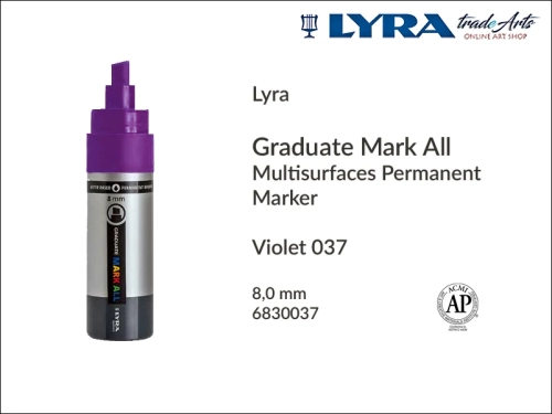Lyra Graduate Mark All markery wodne do wszystkich powierzchni, markery wodne do wszystkich powierzchni Lyra Graduate Mark All, Lyra Graduate Mark All wodny 8 mm Violet 037, markery, pisaki, marker y wodne,