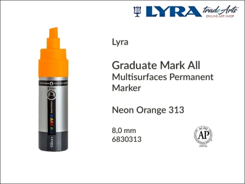 Lyra Graduate Mark All markery wodne do wszystkich powierzchni, markery metaliczne do wszystkich powierzchni Lyra Graduate Mark All, Lyra Graduate Mark All marker wodny 8 mm Orange 013, markery, pisaki, marker y wodne,
