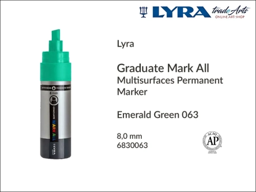Lyra Graduate Mark All markery wodne do wszystkich powierzchni, markery wodne do wszystkich powierzchni Lyra Graduate Mark All, Lyra Graduate Mark All wodny 8 mm Emerald Green 063, markery, pisaki, marker y wodne,