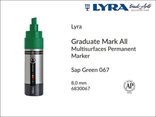 Lyra Graduate Mark All markery wodne do wszystkich powierzchni, markery wodne do wszystkich powierzchni Lyra Graduate Mark All, Lyra Graduate Mark All wodny 8 mm Sap Green 067, markery, pisaki, marker y wodne,