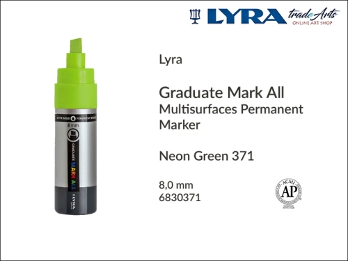 Lyra Graduate Mark All markery neonowe do wszystkich powierzchni, markery neonowe do wszystkich powierzchni Lyra Graduate Mark All, Lyra Graduate Mark All neonowy 8 mm Neon Green 371, markery, pisaki, markery wodne,