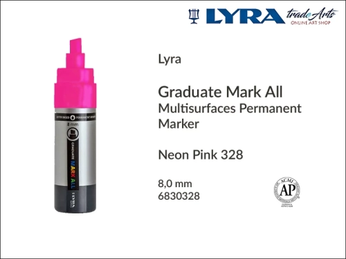 Lyra Graduate Mark All markery neonowe do wszystkich powierzchni, markery neonowe do wszystkich powierzchni Lyra Graduate Mark All, Lyra Graduate Mark All neonowy 8 mm Neon Pink 328, markery, pisaki, marker y wodne,