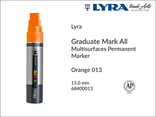 Lyra Graduate Mark All markery wodne do wszystkich powierzchni, markery wodne do wszystkich powierzchni Lyra Graduate Mark All, Lyra Graduate Mark All wodny 15,0 mm Orange 013, markery, pisaki, markery wodne,