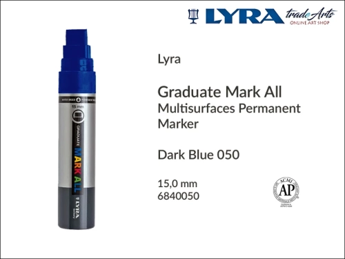 Lyra Graduate Mark All markery wodne do wszystkich powierzchni, markery wodne do wszystkich powierzchni Lyra Graduate Mark All, Lyra Graduate Mark All wodny 15,0 mm Dark Blue 050, markery, pisaki, markery wodne,