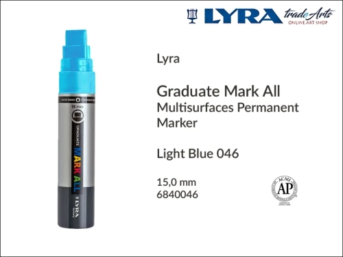 Lyra Graduate Mark All markery wodne do wszystkich powierzchni, markery wodne do wszystkich powierzchni Lyra Graduate Mark All, Lyra Graduate Mark All wodny 15,0 mm Light Blue 046, markery, pisaki, markery wodne,
