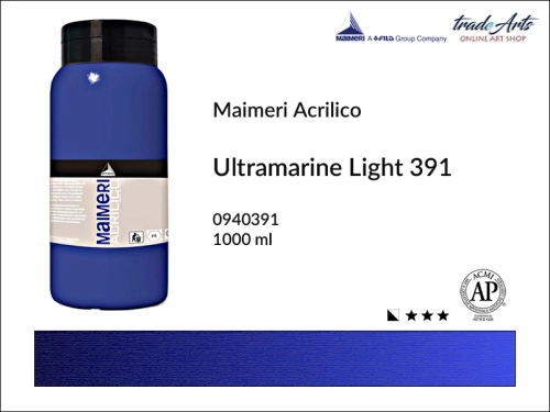 Farba akrylowa 1000 ml Maimeri Acrilico Ultramarine Light 391, Maimeri Acrilico Ultramarine Light 391 farba akrylowa 1000 ml, farby akrylowe 1000 ml, farby akrylowe, farba, akryle, Maimeri Acrilico 1000 ml,  tradearts,