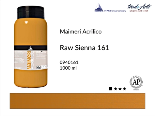 Farba akrylowa 1000 ml Maimeri Acrilico, Maimeri Acrilico - farba akrylowa 1000 ml, farby akrylowe 1000 ml, farby akrylowe, farba, akryle, Maimeri Acrilico Raw Sienna 161 opak. 1000 ml, tradearts,