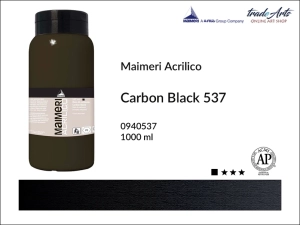 Farba akrylowa Maimeri Acrilico, kolor: Carbon Black 537, opak. 1000 ml