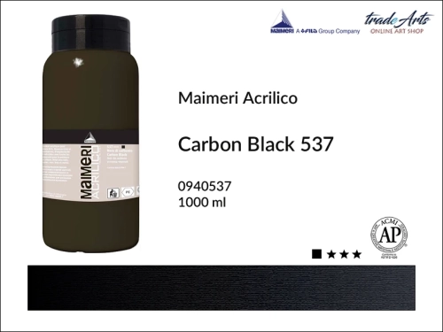 Farba akrylowa 1000 ml Maimeri Acrilico, Maimeri Acrilico - farba akrylowa 1000 ml, farby akrylowe 1000 ml, farby akrylowe, farba, akryle, Maimeri Acrilico Carbon Black 537 opak. 1000 ml, tradearts,