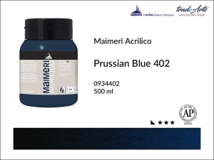 Farba akrylowa Maimeri Acrilico, kolor: Prussian Blue 402, opak. 500 ml 