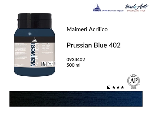 Farba akrylowa Prussian Blue 402 Maimeri Acrilico opak. 500 ml, Maimeri Acrilico farba akrylowa Prussian Blue 402 opak. 500 ml,  farba akrylowa w tubach, farby akrylowe Maimeri Acrilico, Maimeri Acrilico, tradearts,