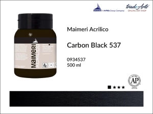 Farba akrylowa Maimeri Acrilico, kolor: Carbon Black 537, opak. 500 ml