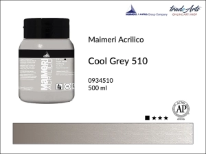 Farba akrylowa Maimeri Acrilico, kolor: Cool Grey 510, opak. 500 ml 