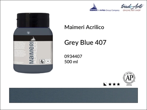 Farba akrylowa Grey Blue 407 Maimeri Acrilico opak. 500 ml, Maimeri Acrilico farba akrylowa Grey Blue 407 opak. 500 ml,  farba akrylowa w tubach, farby akrylowe Maimeri Acrilico, Maimeri Acrilico, tradearts,