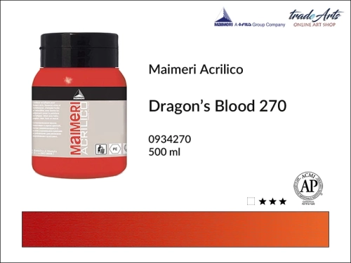 Farba akrylowa Dragon's Blood 270 Maimeri Acrilico opak. 500 ml, Maimeri Acrilico farba akrylowa Dragon's Blood 270 opak. 500 ml,  farba akrylowa w tubach, farby akrylowe Maimeri Acrilico, Maimeri Acrilico, tradearts,