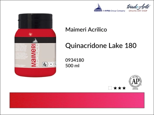 Farba akrylowa Quinacridone Lake 180 Maimeri Acrilico opak. 500 ml, Maimeri Acrilico farba akrylowa Quinacridone Lake 180 opak. 500 ml,  farba akrylowa w tubach, farby akrylowe Maimeri Acrilico, Maimeri Acrilico, tradearts,