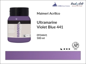 Farba akrylowa Maimeri Acrilico, kolor: Ultramarine Violet Blue 441, opak. 500 ml