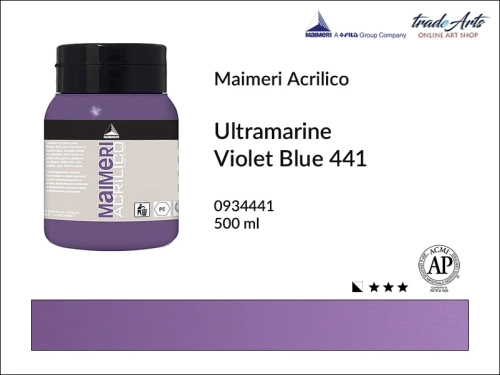 Farba akrylowa Ultramarine Violet Blue 441 Maimeri Acrilico opak. 500 ml, Maimeri Acrilico farba akrylowa Ultramarine Violet Blue 441 opak. 500 ml,  farba akrylowa w tubach, farby akrylowe Maimeri Acrilico, Maimeri Acrilico, tradearts,